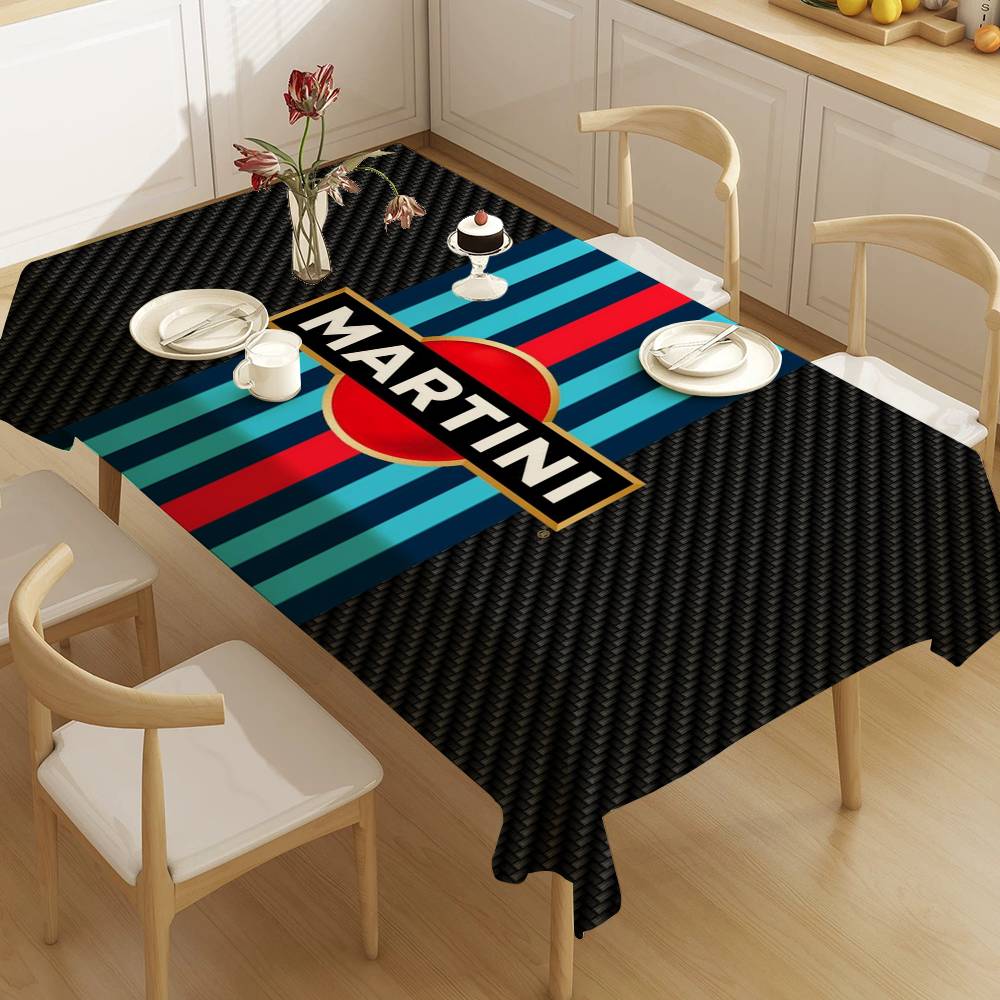MARTINI COOL RACING Tablecloth Themed Indoor Outdoor Picnic Party Tablecover Kitchen Dining Table Wedding Decor