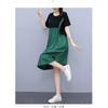 Women's Fashion Summer Spring Short Sleeve O-Neck High Waist Casual Dresses