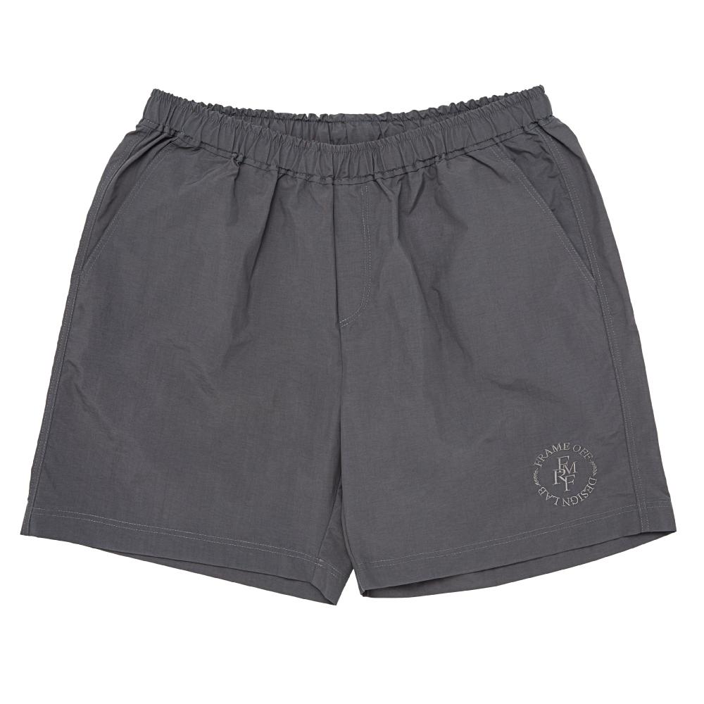 FRAME OFF Circle Logo Swim Shorts_Charcoal (Pouch Version)
