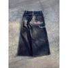 Street Hip-hop Casual Løse Y2K Rette Vide Ben Bukser Menn Amerikansk Retro Harajuku Mote Punk Oversized Jeans Kvinner