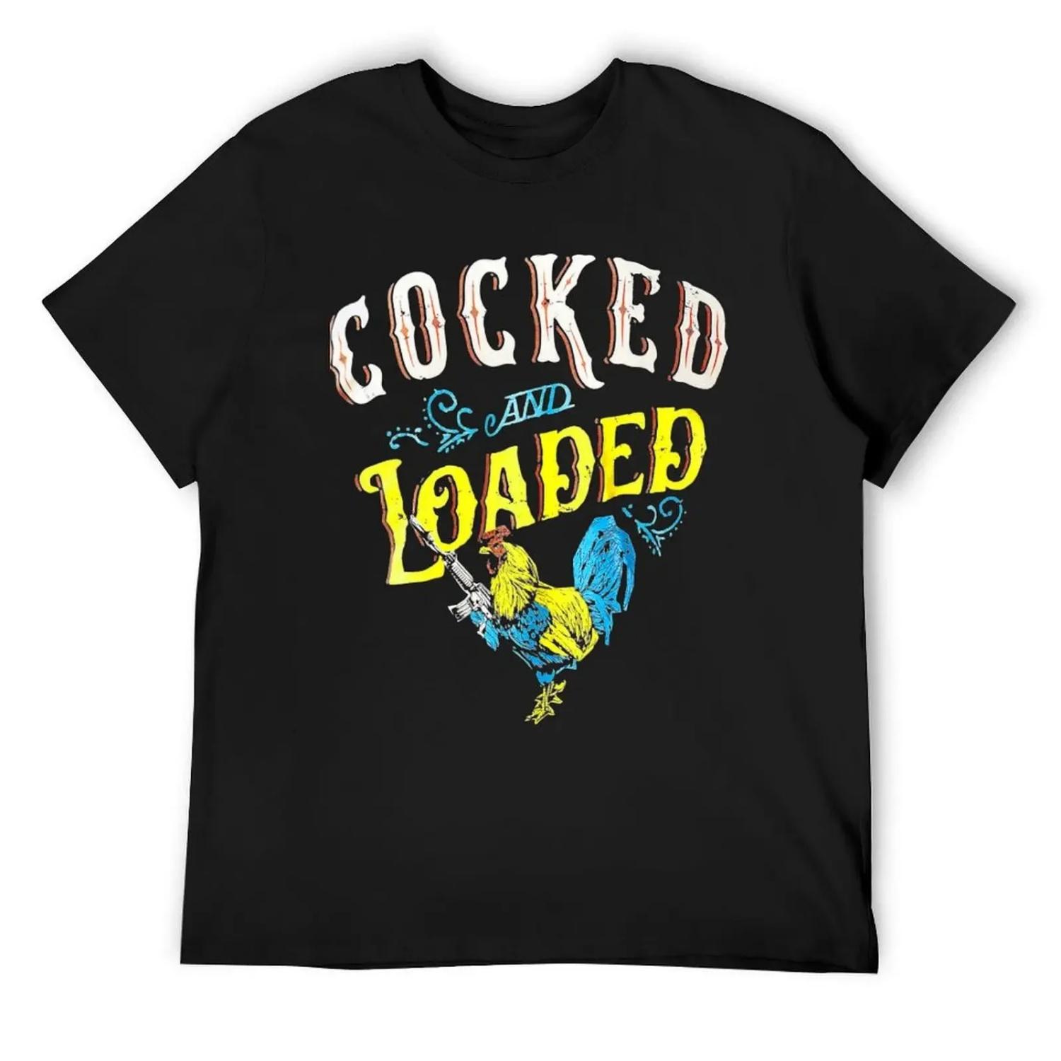 

Cocked and Loaded T-Shirt custom shirt valentines clothes heavyweights graphic t shirts mens graphic t-shirts pack XXXXXL чорний