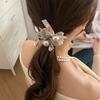 Korean Style Elegant High-End Butterfly Knot Pearl Hair Ties Women's Hair Bands Popular Korean New Model Hair Accessories