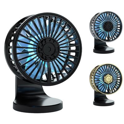 F210 USB Car Fan Multi-angle Rotation Dual Engine Windshield Desk Mount Fan Auto Cooler For Home Office