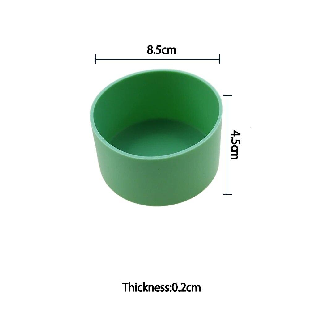 1 Stück 8,5 cm weiche Silikon-Becherbodenhülle Schutzhülse für Glaswasser-Teeflasche Anti-Schaden-Zubehör