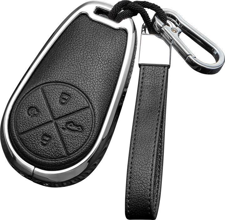 Signal Unobstructed Double-Sided Leather Metal Key Shell for 2022 NIO ES6, ES8, EC6