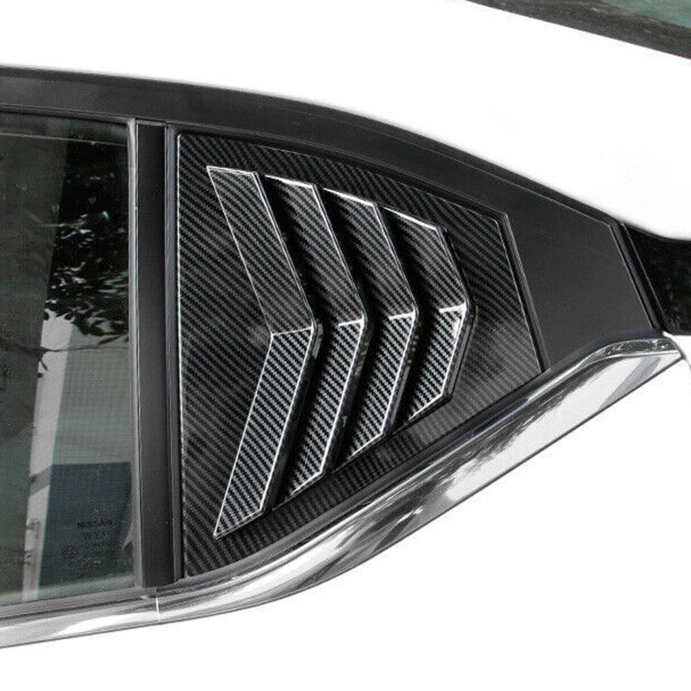 For Nissan Sentra / Sylphy 2020 2025 2025 Car Rear Louver Window Side Shutter Cover Trim Sticker Vent Scoop ABS Carbon Fiber