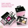 Large Capacity Cosmetic Case Trolley Portable Eyelash Nail Art and Tattoo Embroidery Toolbox Multi-layer Trolley Box