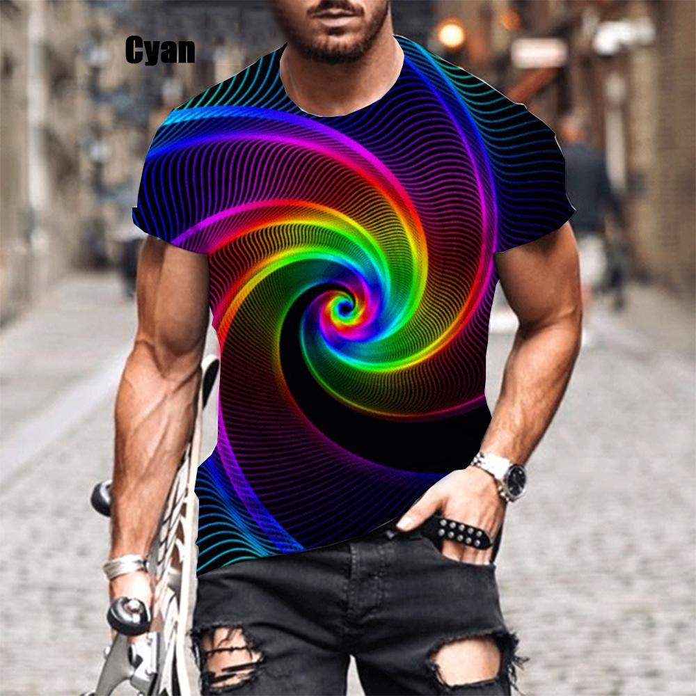 

Мужская/женская горячая распродажа 3D Vertigo Vortex футболка 3D печать с короткими рукавами круглый вырез мужские топы одежда L золотой