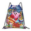 Custom K-Kirbys Drawstring Backpack Bags Men Women Lightweight Cartoon Gym Sports Sackpack Sacks for Traveling