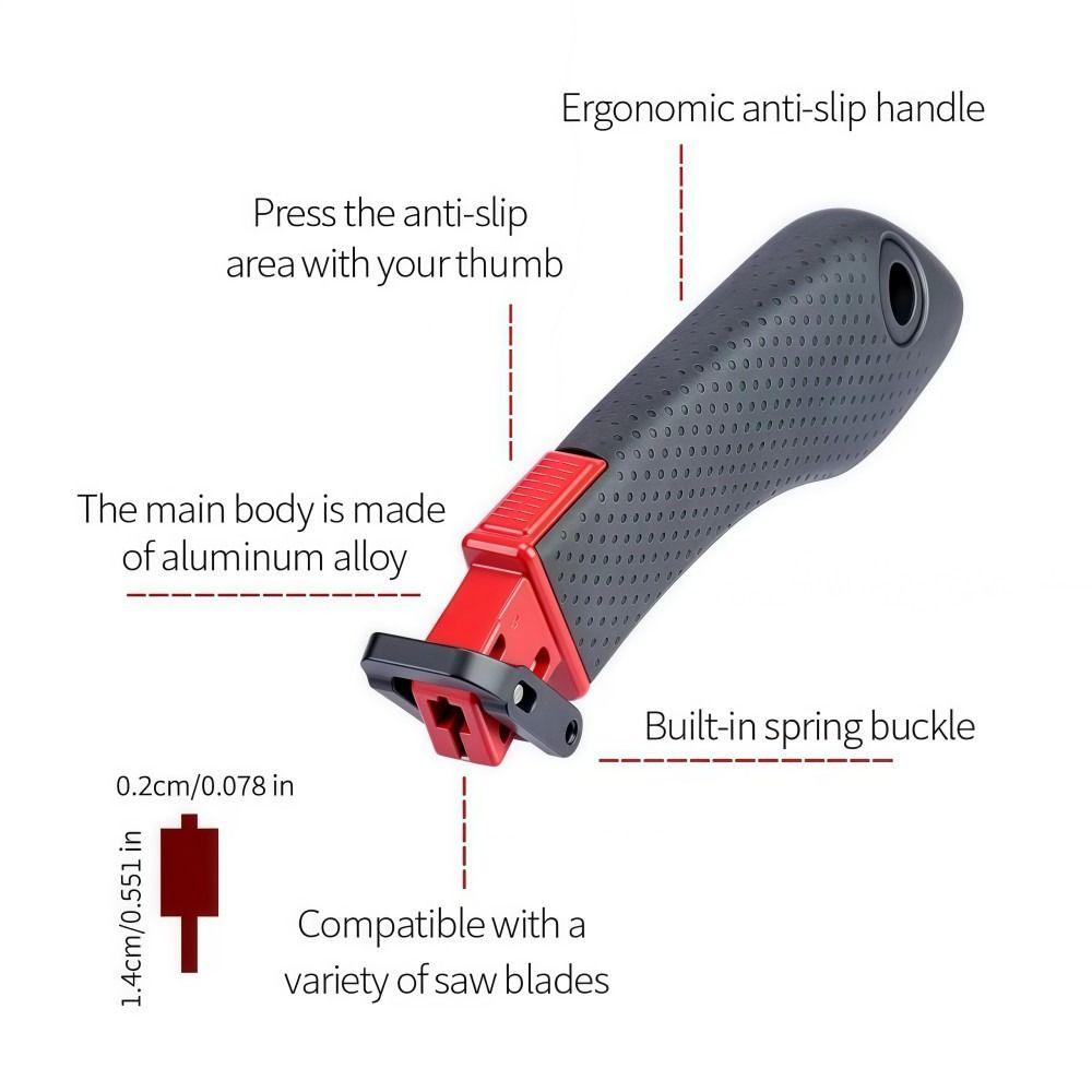 Universal Interface Reciprocating Saw Manual Handle Anti-Slip Plastic Saw Ruler Handle Portable Comfort-Grip Handle