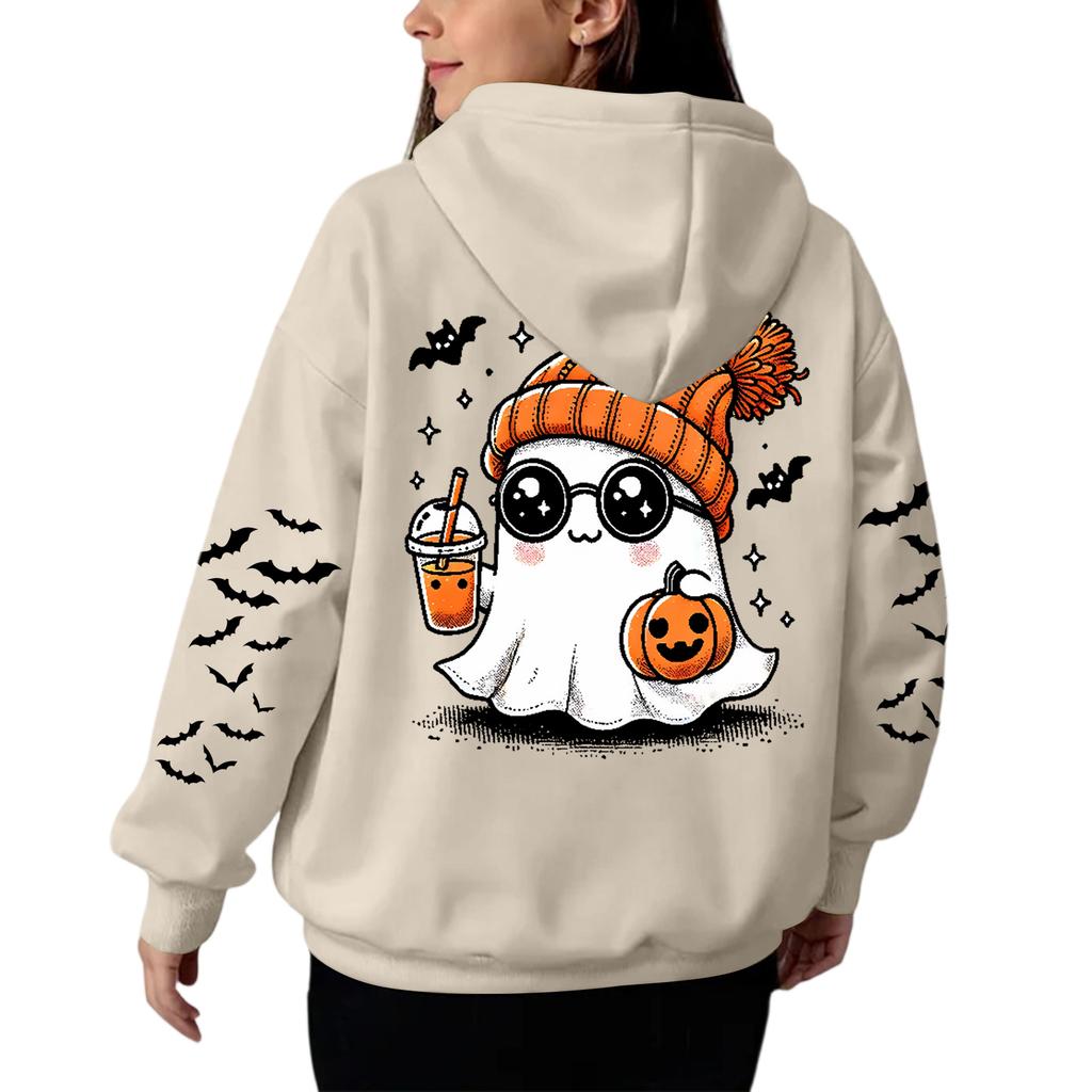 Women's Hooded Gradient Printed Long Sleeved Sweatshirt Loose Women's Sweatshirt Sweatshirt