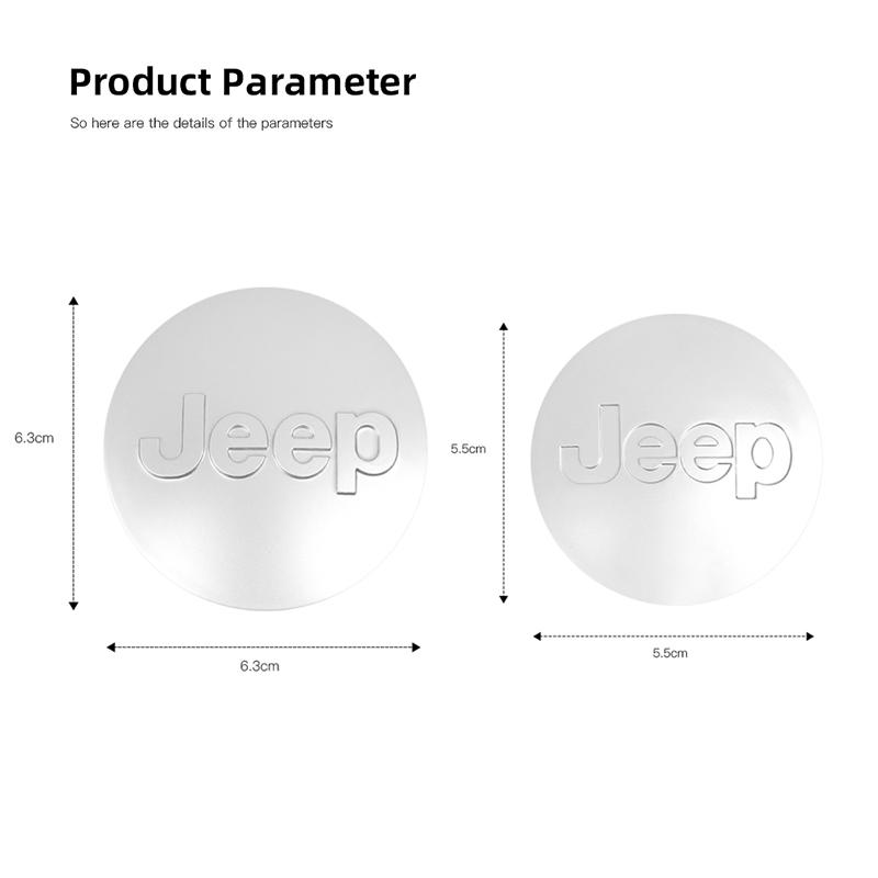 4Pcs 55mm 56mm Car Wheel Center Cover Sticker Hub Cap Decoration For Jeep Wrangler Grand Cherokee Avenger Compass Wagoneer XJ JL AKU1