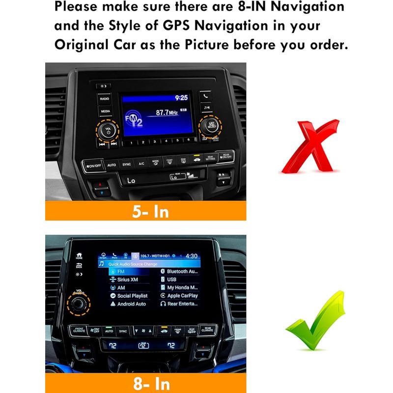 8 inch For Honda Odyssey 2018-2024 Car GPS Navigation Screen Accessories Tempered Glass Scratch Resistant Protector Film