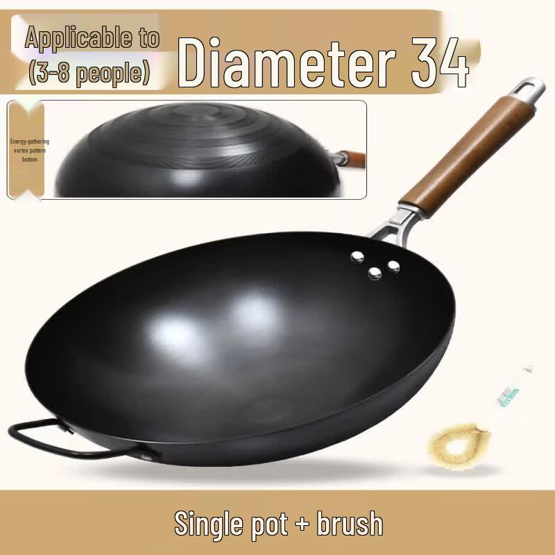 Pure Iron Non-stick Stir-fry Wok