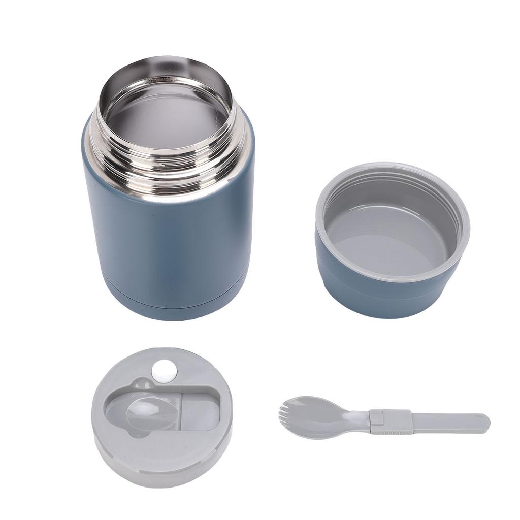 Insulated Food Jar 1000ml Capacity 304 Stainless Steel Hot Food Lunch Container with Foldable Spoon
