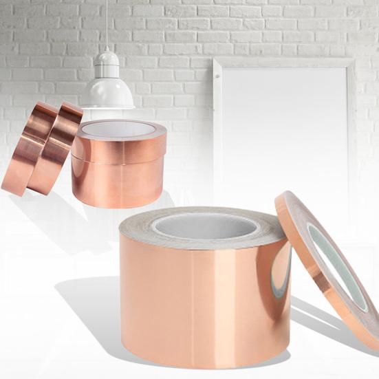Copper Foil Tape Radiation Protection Good Conductivity Heat Resistance 20m Self Adhesive Tape