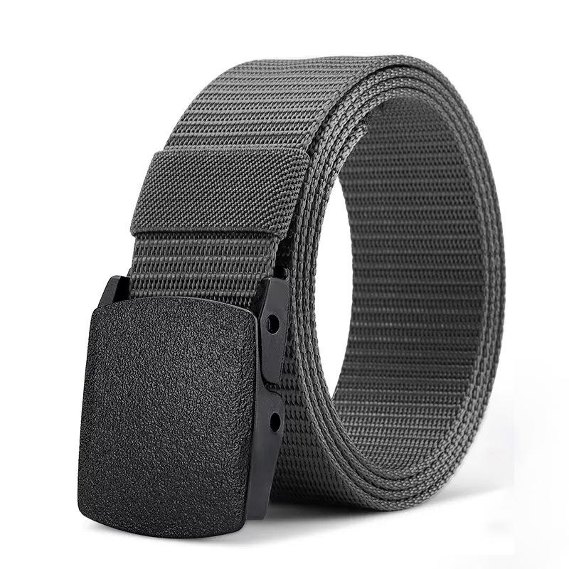 Wide Nylon Tactical Belt Men'S And Women'S Same Outdoor Metal-Free Canvas Military Training Belt