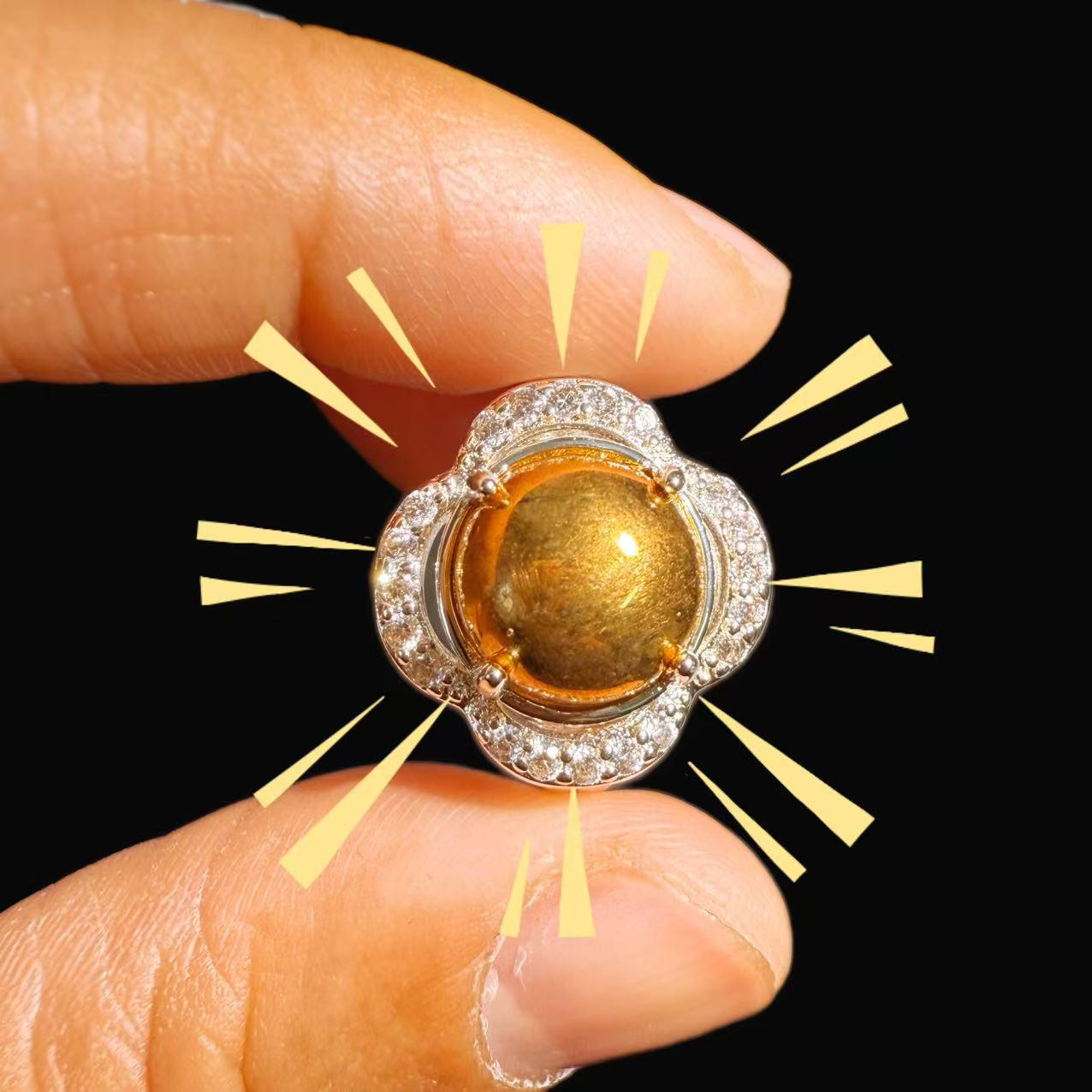 Thai Buddhist Rice Star Open Ring - Authentic Temple Design