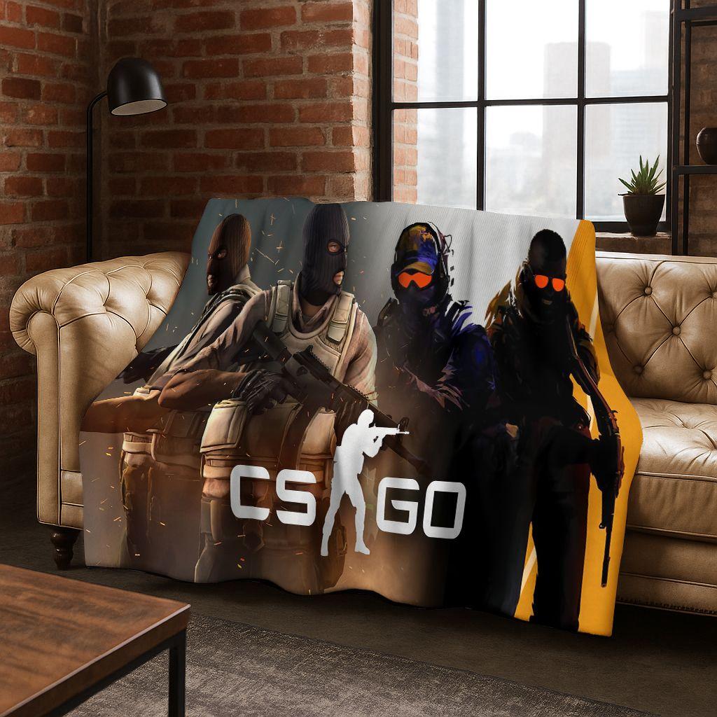 26 Style CS GO Game Counter Strike Gamer Flannel Blanket,Warm and Cozy Soft Throw Blanket for Home Bedroom Bed Sofa Cover Gift