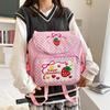 Pink Girl Embroidery Strawberry Children'S Schoolbag Student Birthday Gift Cartoon Backpack Book Bags Christmas  Year Gift