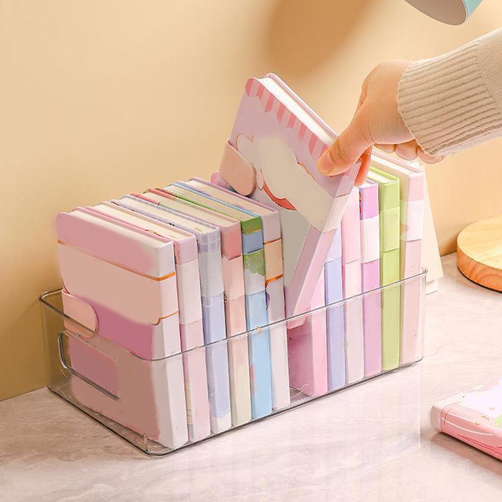 2Pcs Refrigerator Pantry Storage Organizer Bin Stackable Acrylic Clear Food Storage Bin with Handle Kitchen Countertop