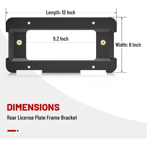 RED WOLF Rear License Plate Frame Bracket Holder Mount Fit For 2005- BMW 1/2/ 3/5 / 6/ X Series, 328I 323I 528I M3, 2002- Mini Cooper 51187160607 &