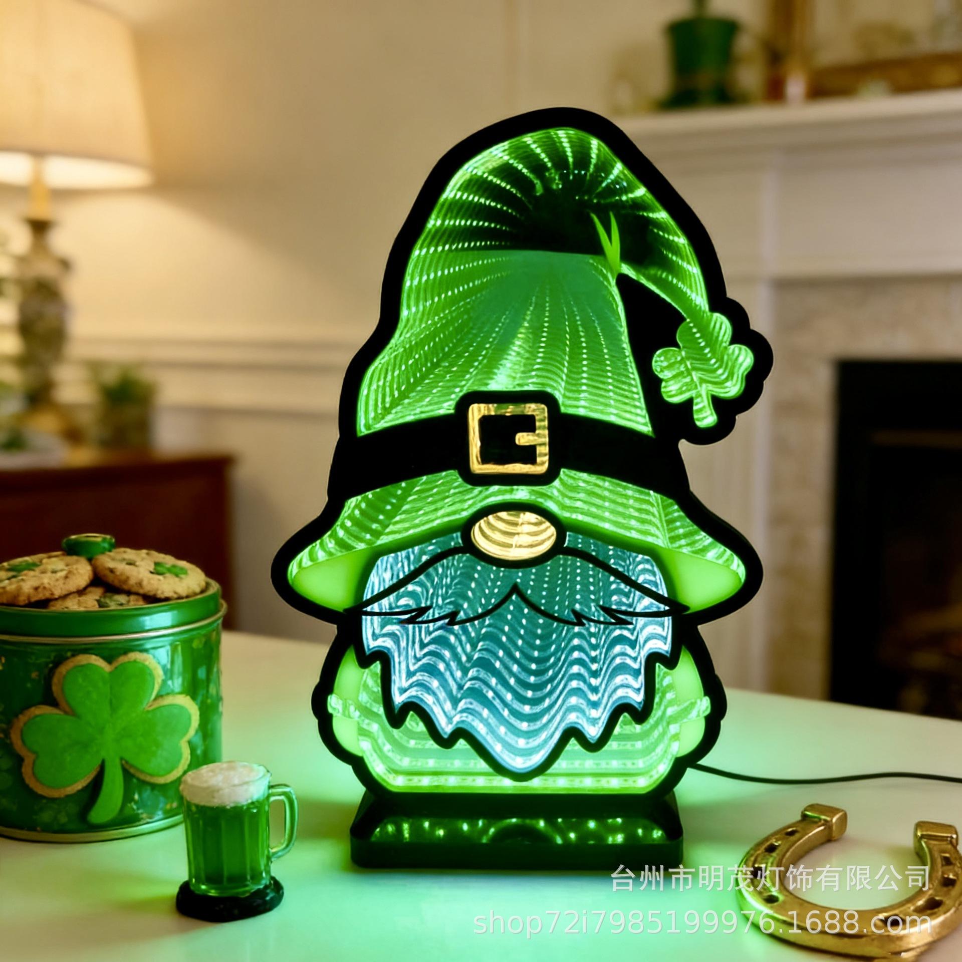 

St. Patrick s Day Atmosphere Night Light - Luminous Room Ornament 18.5x6x28 cm