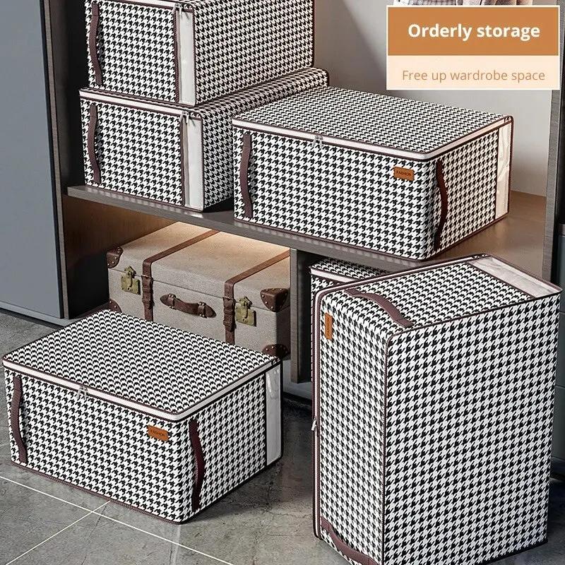 1 Stück Verdickte Vlies-Aufbewahrungstasche für Steppdecken für den Haushalt, Großraum-Verpackungstasche für Kleidung, Organizer-Reisetasche