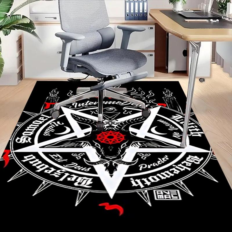 1pc Baphomet Satanism Carpet, Office Rug Outdoor Mat Home Decor Area Carpet Festival