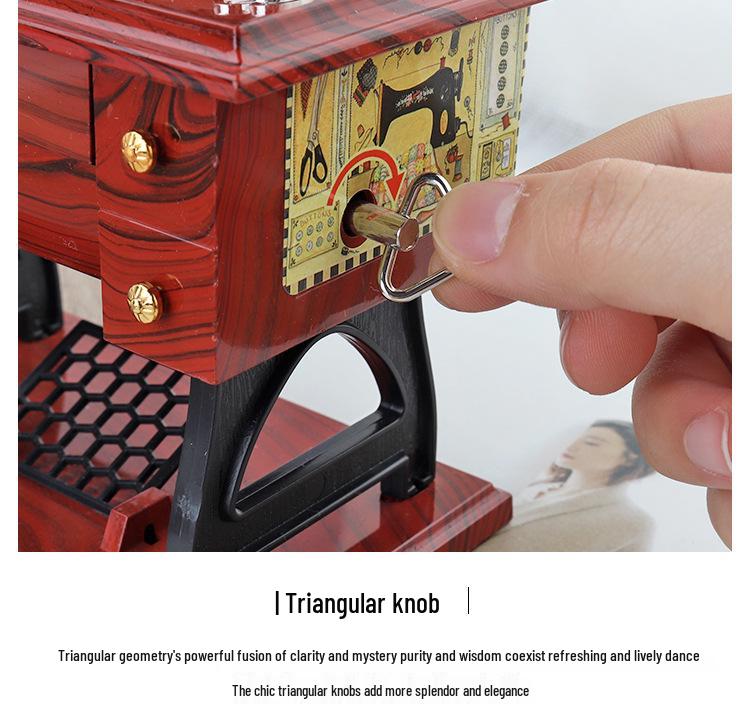 YL1010 Retro Sewing Machine Music Box - Creative Birthday Gift for Girls