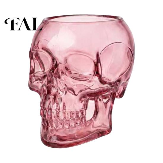 Décoration de bureau Halloween Crâne Gothique Vase Mural, Pot à Fleurs Rose en Résine Translucide, Ornement Transparent Unique, pour Fleurs Sèches Photographie de Maison