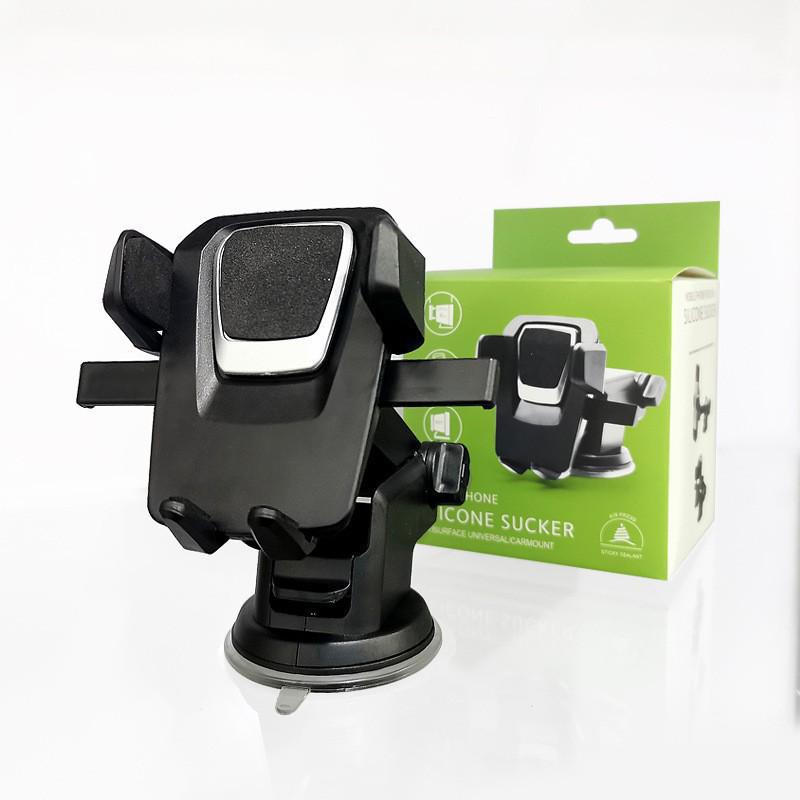 Car Phone Holder with Strong Suction Cup, Retractable Automatic Lock & 360° Rotation