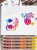 20pcs Drawing Stencils Set Plastic Drawing Painting Stencil Templates for DIY Crafts School Art Projects