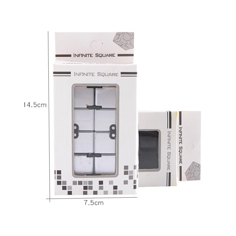 Metal Infinite Cube Stress Relief Toy Effortlessly Spin the Hand-Cranked Top Office Cube Stress Relief Children's Educational Po