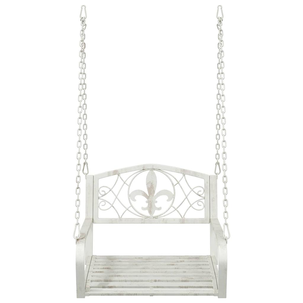 Swing Bench Steel 71.5 x 59 x 55 cm Antique White