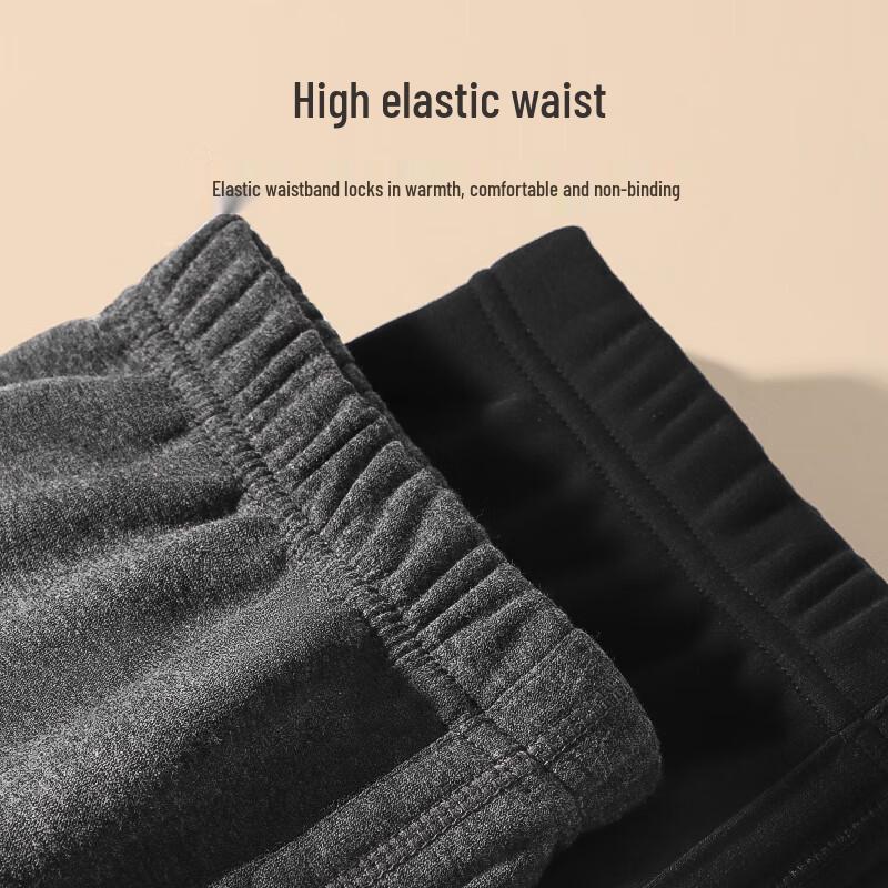 Qipilang Men's Double Warmth Fleece-Lined Thermal Underwear Set