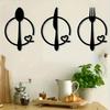 Metal Wall Art Cutlery Set Fork Spoon Knife Home Decor Kitchen Dining Room Gift