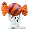Whimsical Ghost Statue Halloween Figurine, Cute Sitting on Pumpkin Holding Candy Souvenir Gift Statue, Spooky Resin Table Ornament for Indoor