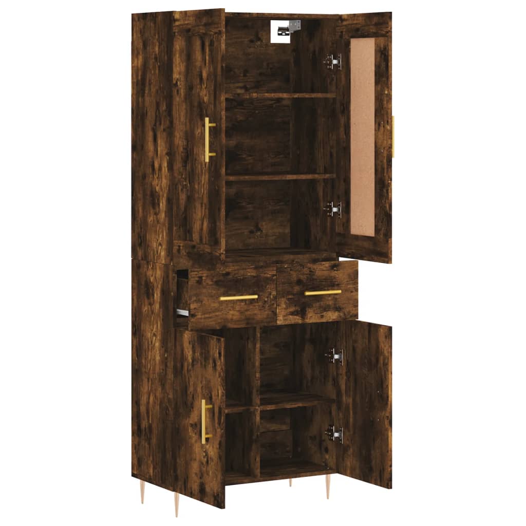 Highboard Smoked Oak 69.5 x 34 x 180 cm Particleboard