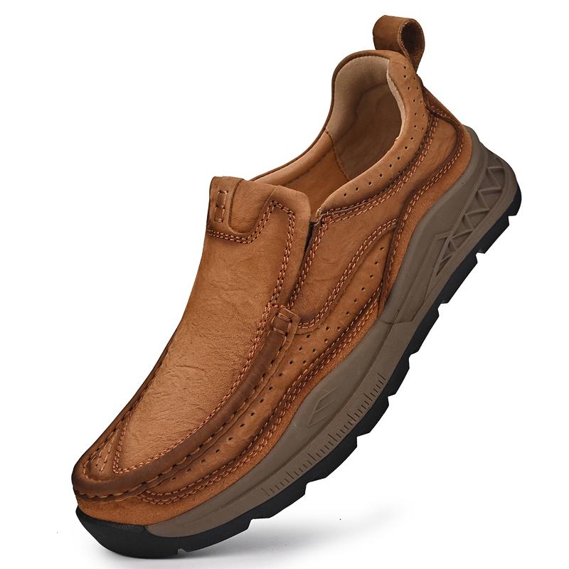 

Модные мужские повседневные туфли из натуральной кожи, удобные дышащие деловые туфли, кроссовки, походная обувь, мужские оксфорды, мокасины 6.5