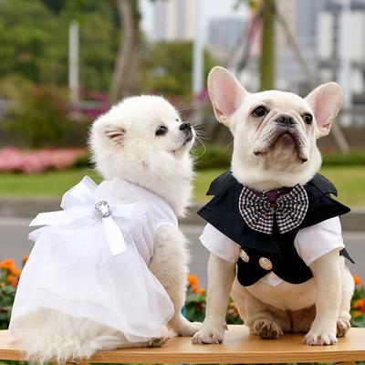 Suit Groom Wedding Ceremony Clothes Pet Dog Dog Cat Teddy Bigbear Pomeranian French Fight Small Medium Dog
