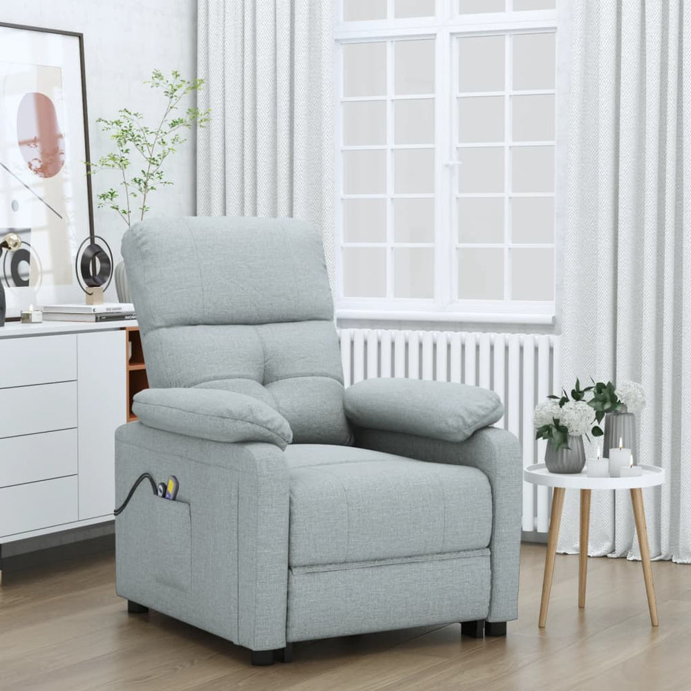 Fauteuil électrique de massage  clair Tissu