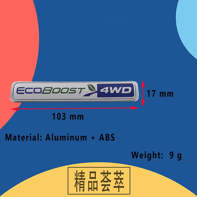 3D Car Styling FLEX FUEL ECOBOOST 4WD 180 200 245 for Car Hood Fender Trunk Rear Bonnet Nameplate Decal Emblem Badge Sticker