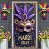 Bead Ornament Display Beaded Garland Mardi Gras Banner Feather Decoration Banner Colorful Mask Festive Backdrop For Holiday