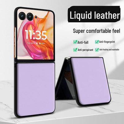 Schutzhülle aus flüssigem Leder für Motorola Razr50Ultra, sturz- und schmutzabweisend, Versand in einem Stück möglich