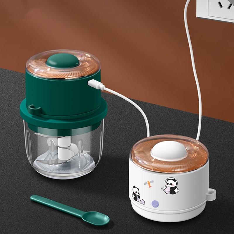Wireless Electric Food Processor 350ml Glass Container Chopper Garlic Crusher Efficient Meat Vegetables Chopping Tool