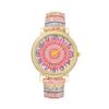 New Women's Watches Student Wrist Watches Wood Grain Turntable Retro Stripe Leather Strap Ethnic Style Watches