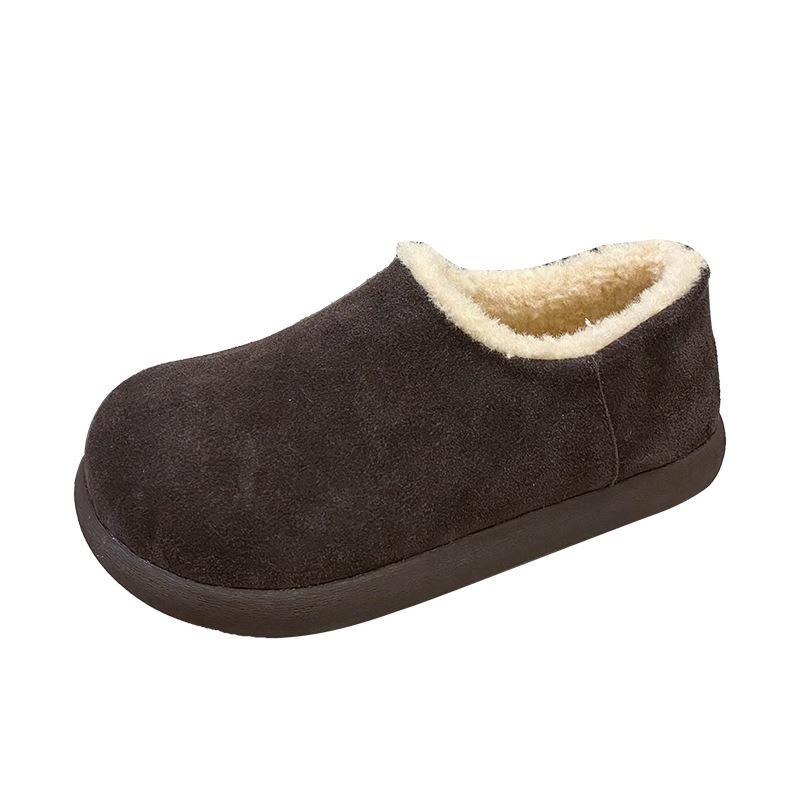Plush women's fluffy shoes, wear new autumn and winter small potatoes, snow boots, warm Doudou cotton shoes