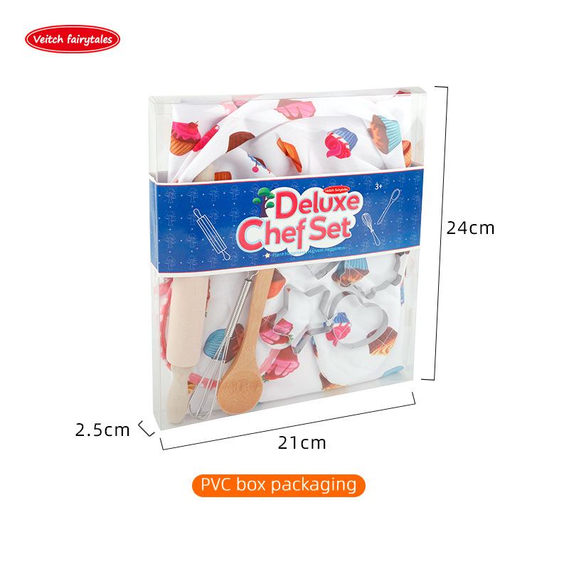 Çocuk Mutfak Oyun Seti: Mutfak Gereçleri, Pişirme Aletleri, Önlük & Şef Şapkası