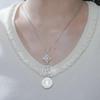 Collana Pendente Pentagramma di San Benedetto e Nodo della Strega in Acciaio Inossidabile
